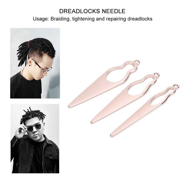 Dreadlocks Nål Hæklenål Dreadlocks Fremstilling Hårfletning Hårværktøj Rosaguld