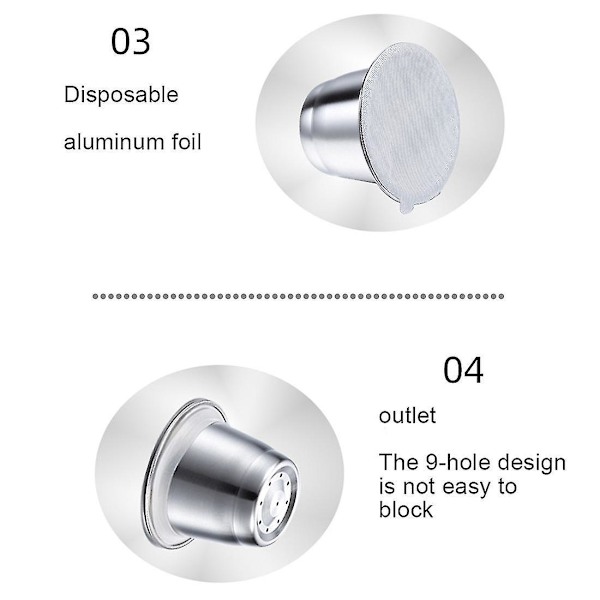 Aluminiumfolie Lock för 100 Engångs Tomma Kaffepods