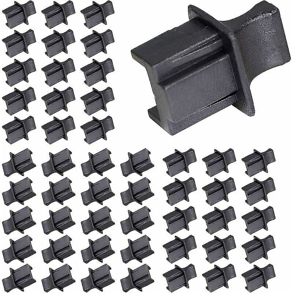 RJ45 Ethernet Hub Port Støvhette Beskytter fra FENGQLONG 50 stk Svart