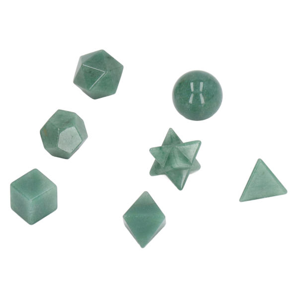 7 st chakra kristaller utsökta geometriska kristallstenar chakra healing kristaller kit för meditation hem inredning grön