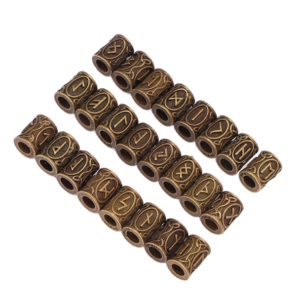24 ST Hår skäggpärlor Vintage stort hål dreadlocks Tube pärlor för män kvinnor Hårdekoration 10 X 13 mm