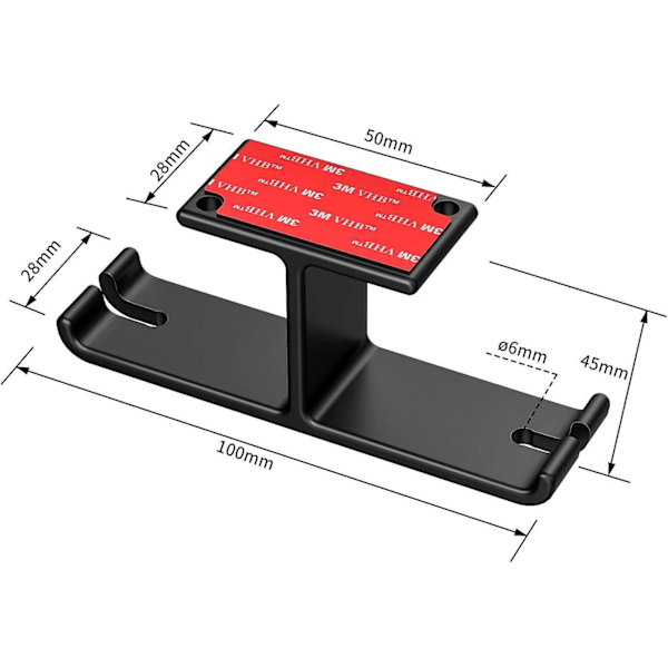 Ny Bee Dual Headset Stativ - Universell 2-veis installasjon, kabellagring - Ryggsekk kompatibel