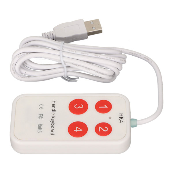 Kahva Näppäimistö 4 näppäintä Ohjelmoitava mukautettu USB taskunäppäimistö Yleinen minipainikenäppäimistö kannettavalle pelitietokoneelle