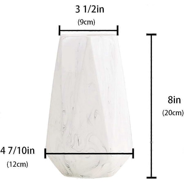 Vit marmor keramisk vas heminredning vas och bordsdekoration vas för vänner och familj, jul