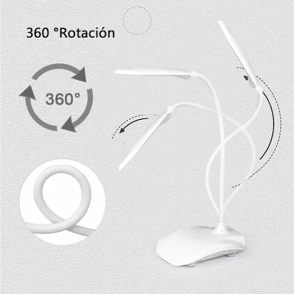 LED-pöytävalaisin silmiä hoitava pöytävalaisin 3 väriä portaattomasti himmennettävä kosketusvalaisin asuntolan yöpöydälle valkoinen