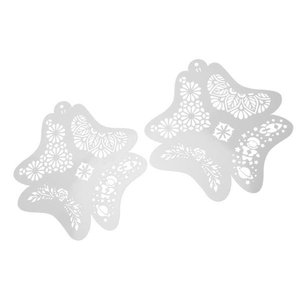 2 st Ansiktsmålningsschabloner Ihålig design Ansiktsmålning Stenciler Ansiktspårningsschabloner Mallar för kroppskonstmålning
