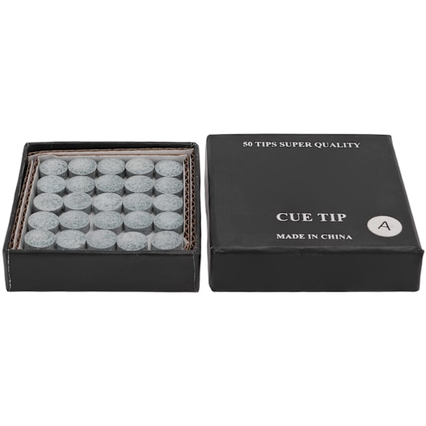 50 st biljardpool cue-spetsar cue pool stick ersättningsspetsar med förvaringslåda biljardtillbehör 9,5 mm