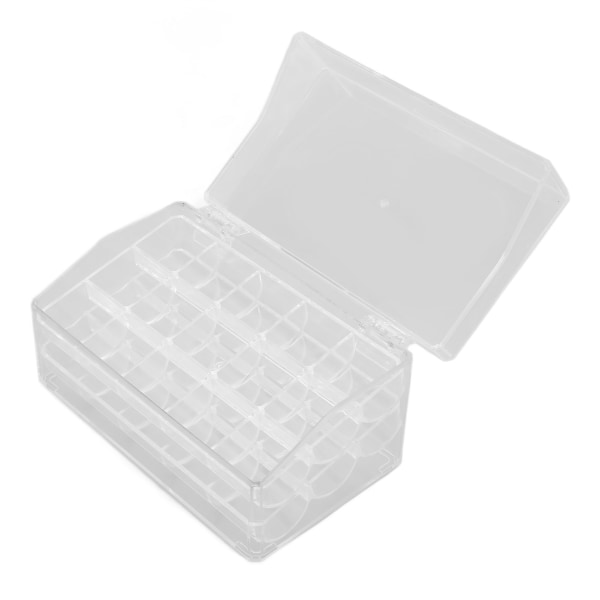 Double Layer 30 Grid smykkeskrin Organizer Transparent opbevaring Display Case Container til øreringe