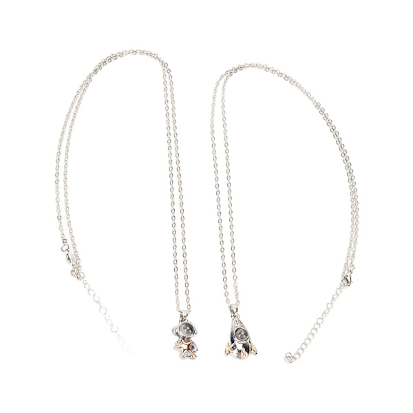 2 st Astronaut Par Halsband Fest Legering Enkelt Fashionabelt Elegant Halsband Smycken Tillbehör Present