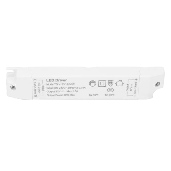 LED-driver strømforsyning transformatoradapter kontrollbryter PVC TDL‑12V1A5‑001 AC100V‑240V
