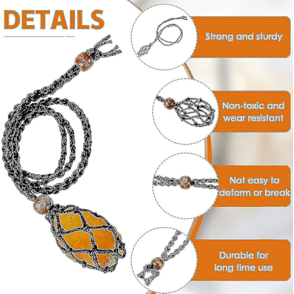 Kristallhalsbandssnöre Set för DIY Stenhalsband - 4 stycken