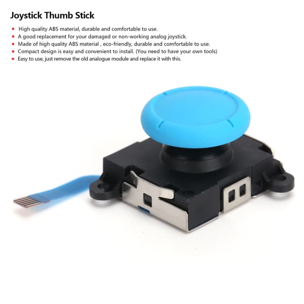 Analog Joystick Thumb Stick Button Module Erstatning for Switch Joycon/Lite Controller Blå