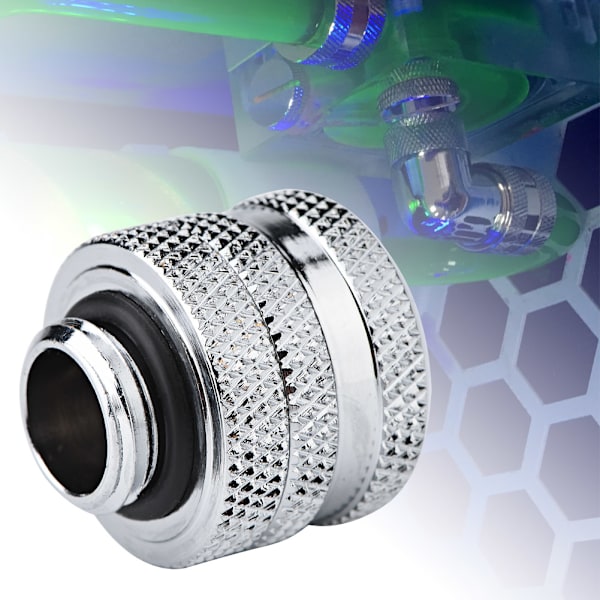 Vandkølende kompressionsfitting til stift akrylrør 10 * 14 mm (sølv)
