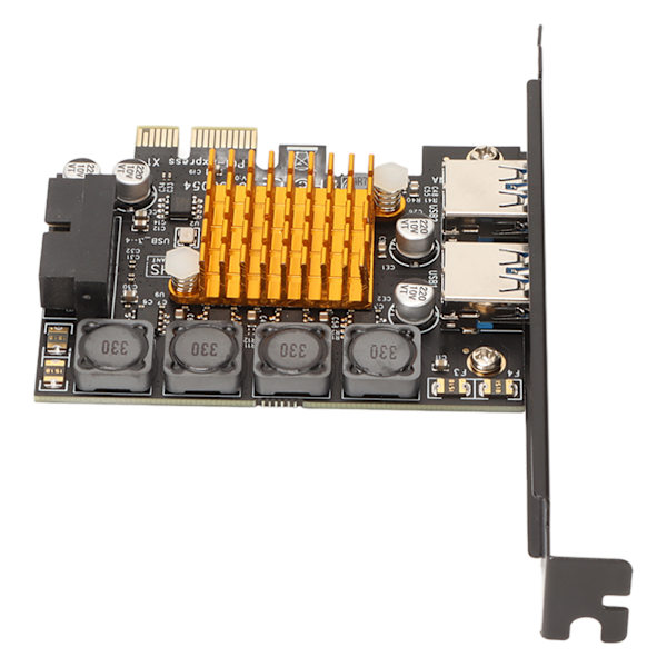 PCI E - USB 3.0 -laajennuskortti, 5 Gbps:n siirto, 19-pinninen riippumaton suojaus, hyvä lämmönpoisto, USB-laajennuskortti