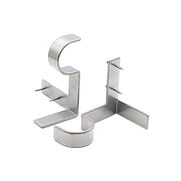 Silver Roman Pole Bracket Set - 4 delar