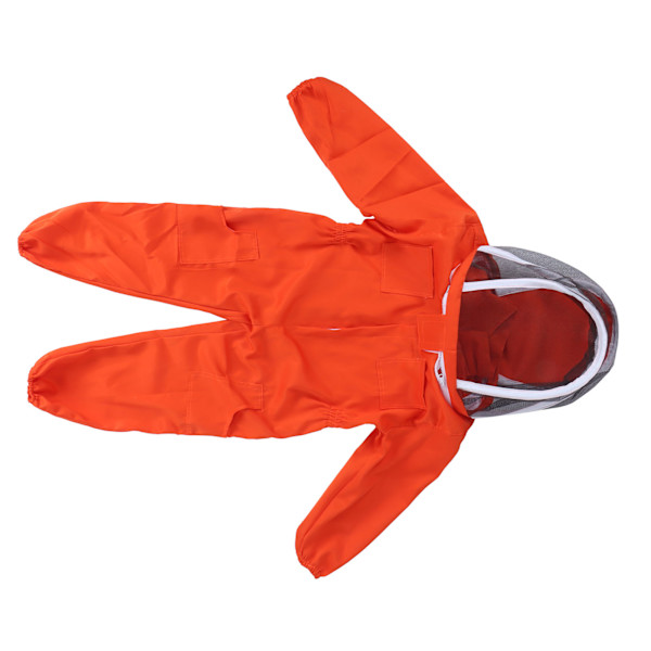 Bi-dräkt med slöja huva barn barn biodling skyddskläder (orange L)