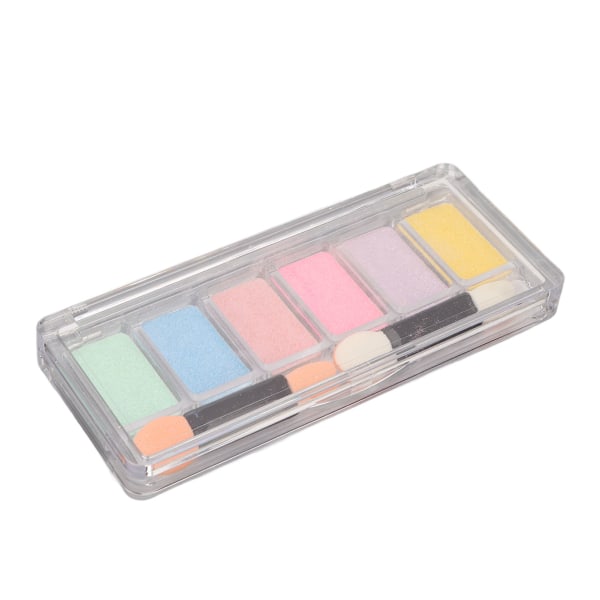 Mirror Effect Nail Powder Home Salon Delicate 6 Color Metallic Nail Art Powder applikaattorilla