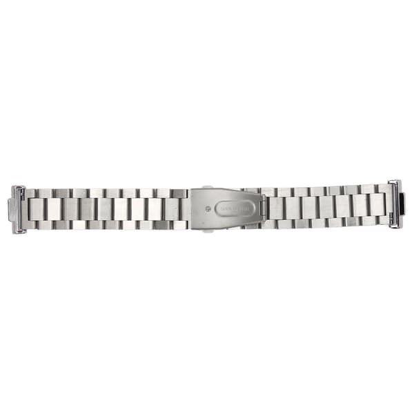 20 mm rustfrit stål urrem med dobbelt knap, justerbart intelligent urarmbånd til Huawei Watch Fit 2 sølv