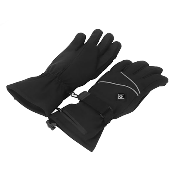 Oppvarmede hansker for ski, snowboard, elektriske oppvarmede hansker med batteri med 3 varmenivåer for ski for menn og kvinner XL