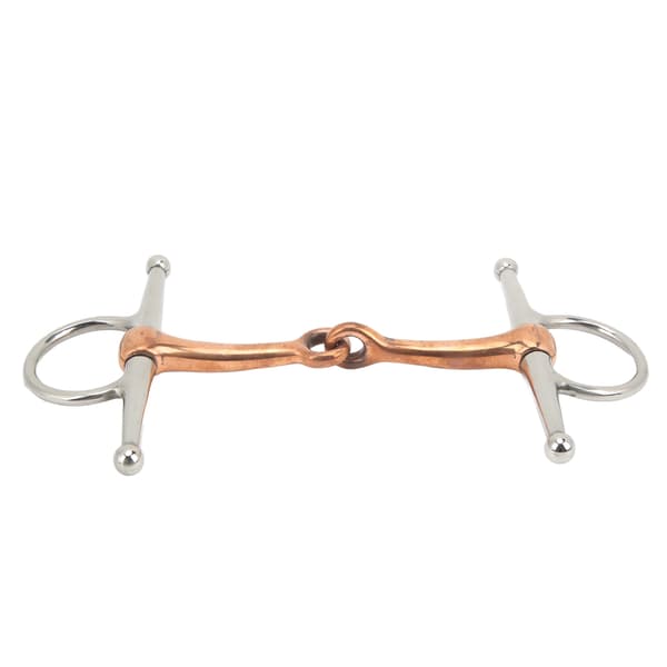 Häst Full Cheek Snaffle Rostfritt Stål Ring Snaffle Bett för Utomhus Hästtillbehör 125mm