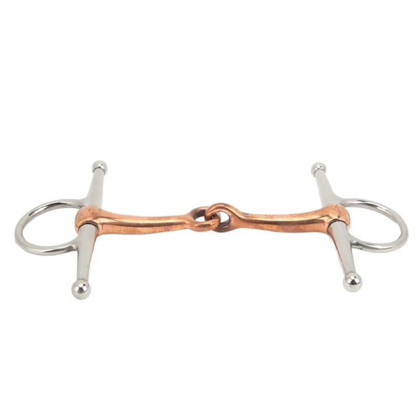Häst Full Cheek Snaffle Rostfritt Stål Ring Snaffle Bit för Utomhus Hästtillbehör 125mm