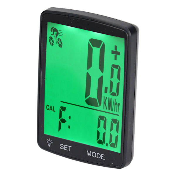 Cykelcomputer med hastigheds- og kadencesensor, 2,8 tommer LCD-display, trådløs cykelcomputer