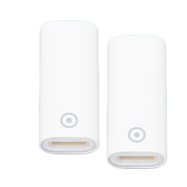 2 st laddningsadapter, liten och kompakt stylus laddningsadapter ersättning för IOS Pencil för Lightning till Lightning