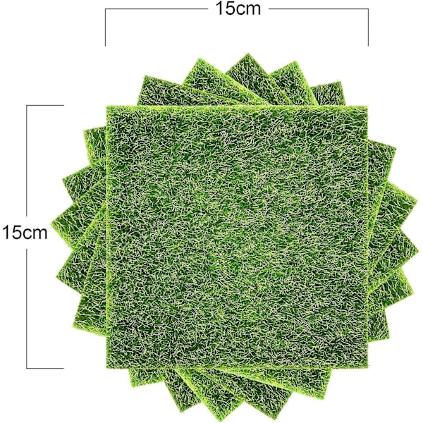 Craft Grass: 8-pack Miniatyr Konstgräs för DIY Trädgårdsbygge och Dockhus