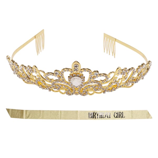 Brud Skärp Krona Set Vacker Rhinestone Elegant Guld Brudkrona Axelrem Kit för Bröllop