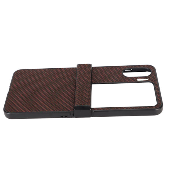 Phone case för OPPO Find N2 Flip Carbon Fiber Texture Fold Mobiltelefon Case Brun