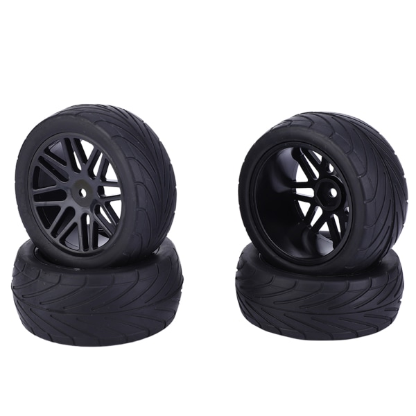 4st 1/10 Universal RC bilhjul Bandfordonsdäck Däck Fjärrkontroll Biltillbehör 85mm svart