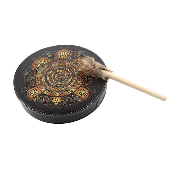 Shaman Vegetarisk Totem Turtle Drum Ljudterapiverktyg Lätt Handtrumma
