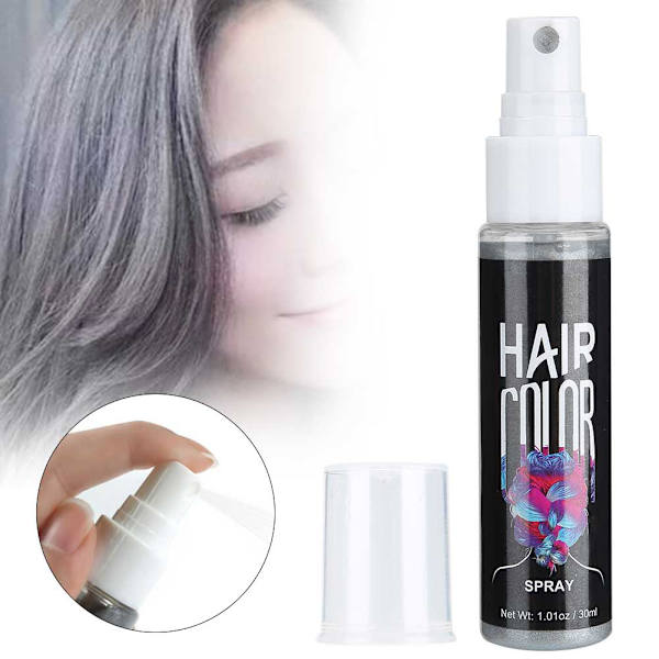 Sevich 30ml Temporary Hårfärgningsspray DIY Hårfärg Spray Hårspray LiquidGray