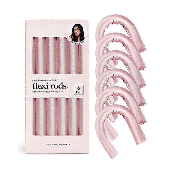 Kitsch No Heat Curlers - Satinbeklædte krøller uden varme til krøller natten over ZD B2 Lys lilla