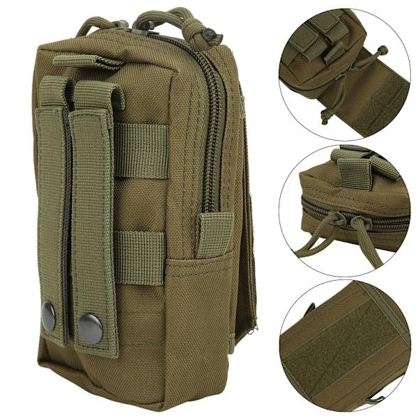 Multifunction Outdoor Waterproof Tactics Midjeväska Bärbar Sports Running Handväskor Gröna