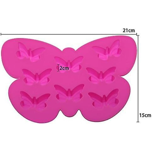 Pink sommerfugle mønster silikone isterningbakke