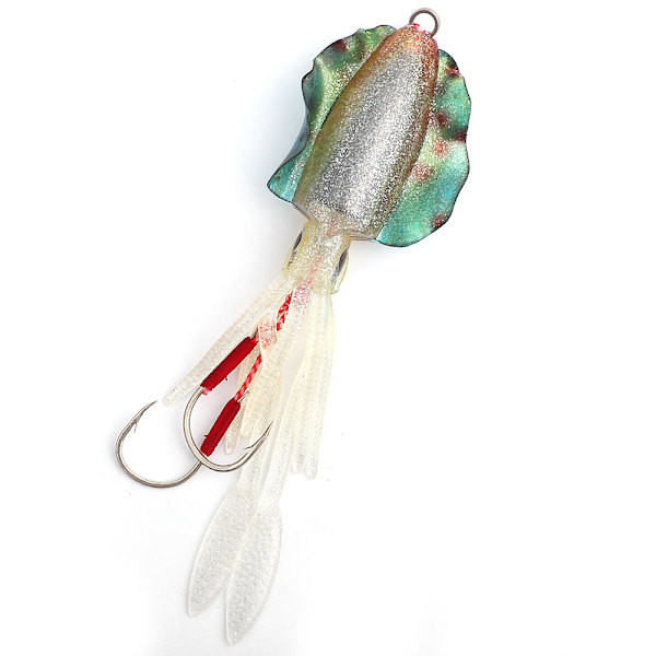 Pehmeä valoisa kalastussyötti UV Octopus Squid Lure -kalastustarvikkeet3#
