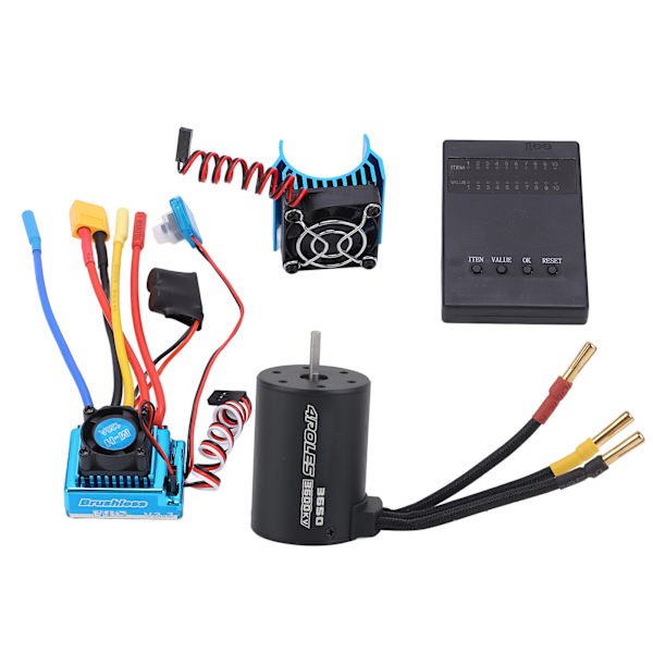 3650 3600KV Harjaton moottori Professional Combo -moottori ESC Combo 4mm banaaniliittimellä 1/10 1/8 RC-autolle