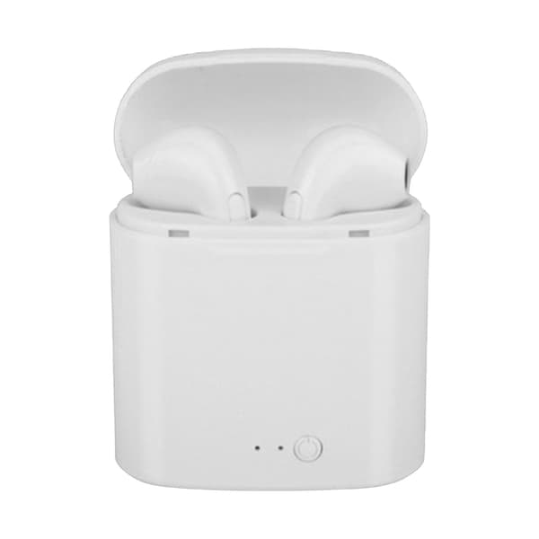 Trådløse ørepropper Multifunksjon HD Støyreduksjon HiFi Stereolyd Nøkkelkontroll Bluetooth-øretelefoner for I7S Hvit