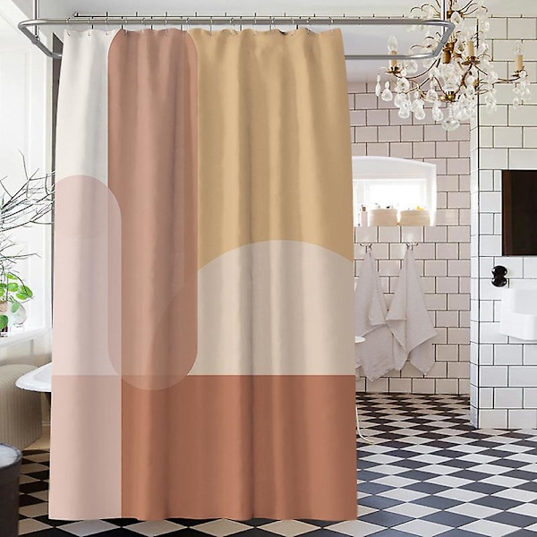 1 stk. bruseforhæng 180 x 180 cm polyester anti-skimmel vandtæt badeforhæng dejligt enkelt og moderne