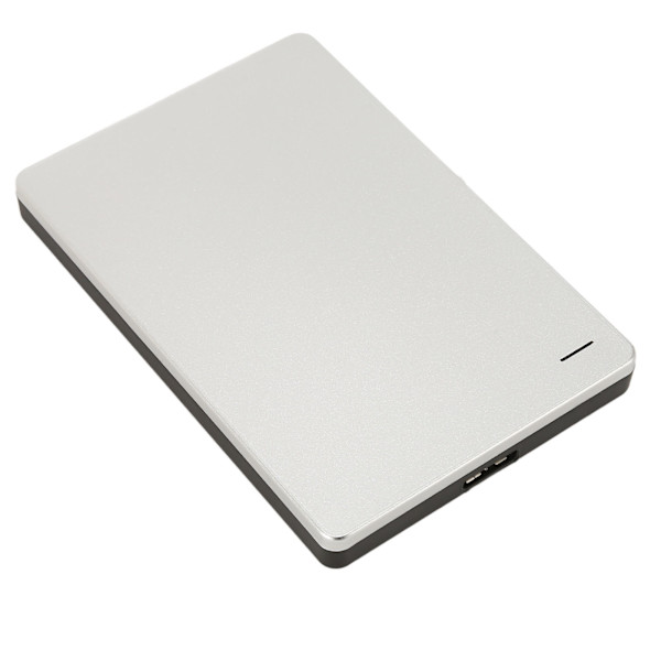 Ekstern harddisk 2,5 tommer USB 3.0 5 Gbps aluminiumlegering plug and play ultra tynd mobil harddisk til pc tv telefon sølvfarve 250 TB