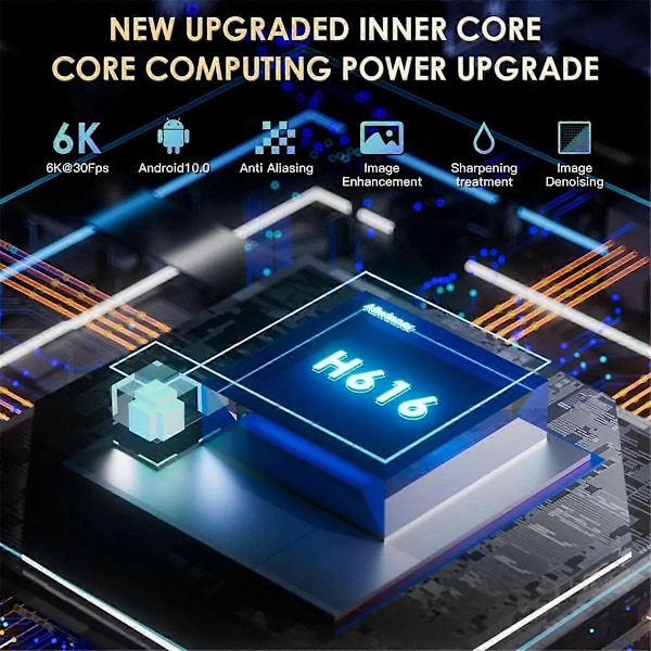 H20PRO Smart Android TV Box Android 10 2GB 16GB 6K TV Box - EU Stik