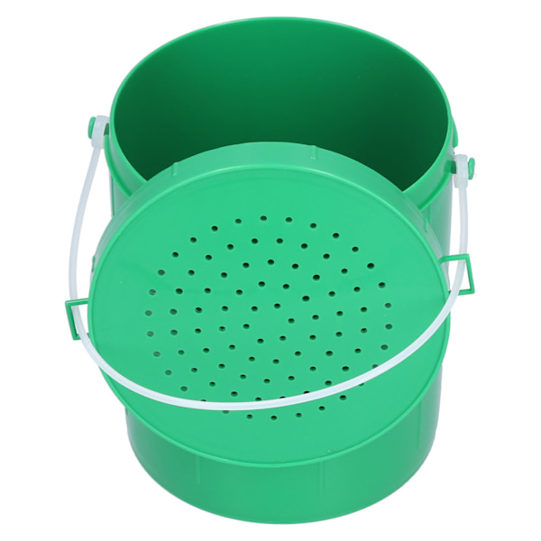 Plast Bärbar Lure Fiskebete Daggmaskar Hink Andningsbar Vent Tackle Box med handtag