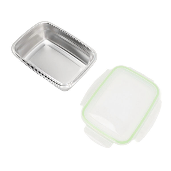 Lunchlåda i rostfritt stål 304, läckagesäker matförvaringsbehållare, fyrkantig Bento-låda 850 ml
