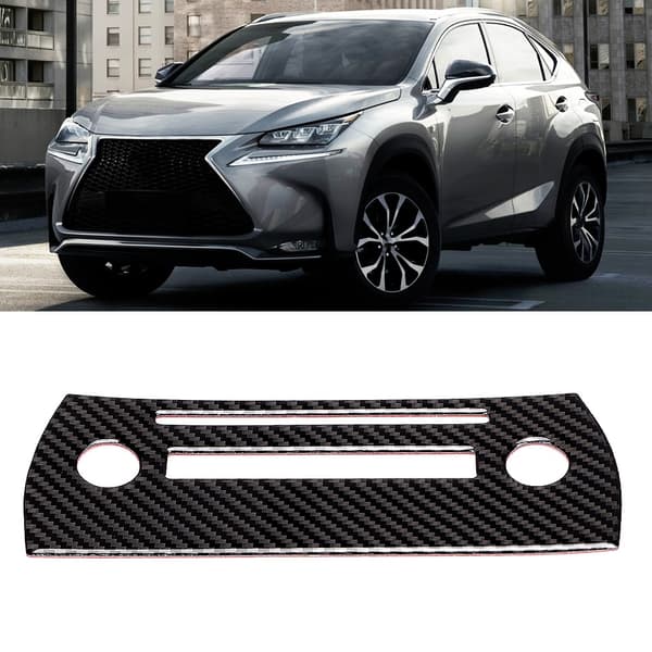 Kolfiber Bil Interiör CD Kontrollpanel Ram Trimskydd Passar för Lexus NX 200 200t 300h 14-19