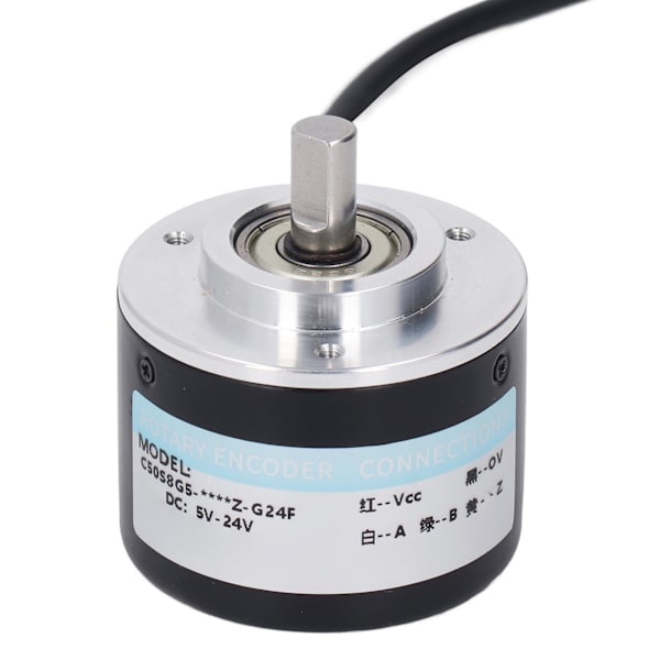 PNP Inkremental Encoder IP50 50mm Udvendig Diameter 2 Faset Inkremental Encoder til Intelligent Styring DC5-24V 1200P/R