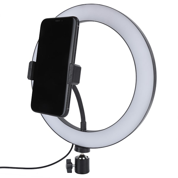 UN-260 LED-ringlampe med tre farger, trinnløs dimming, bueoverflate, fylllys, 26 cm, 26 W
