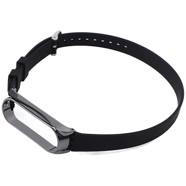Rem for Xiaomi Mi Band 6/5 NFC med metallspenne i silikon, svart