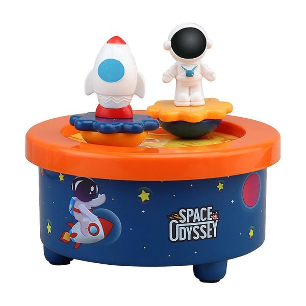 Space Moon Landing Theme Music Box - Fly Me To The Moon Melody - Ideel fødselsgave - 12*14*6 cm