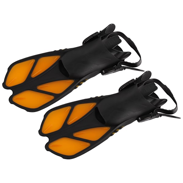 2 stk justerbare snorkel finner myke TPR åpen hæl lange dykkerføtter for svømmingXL